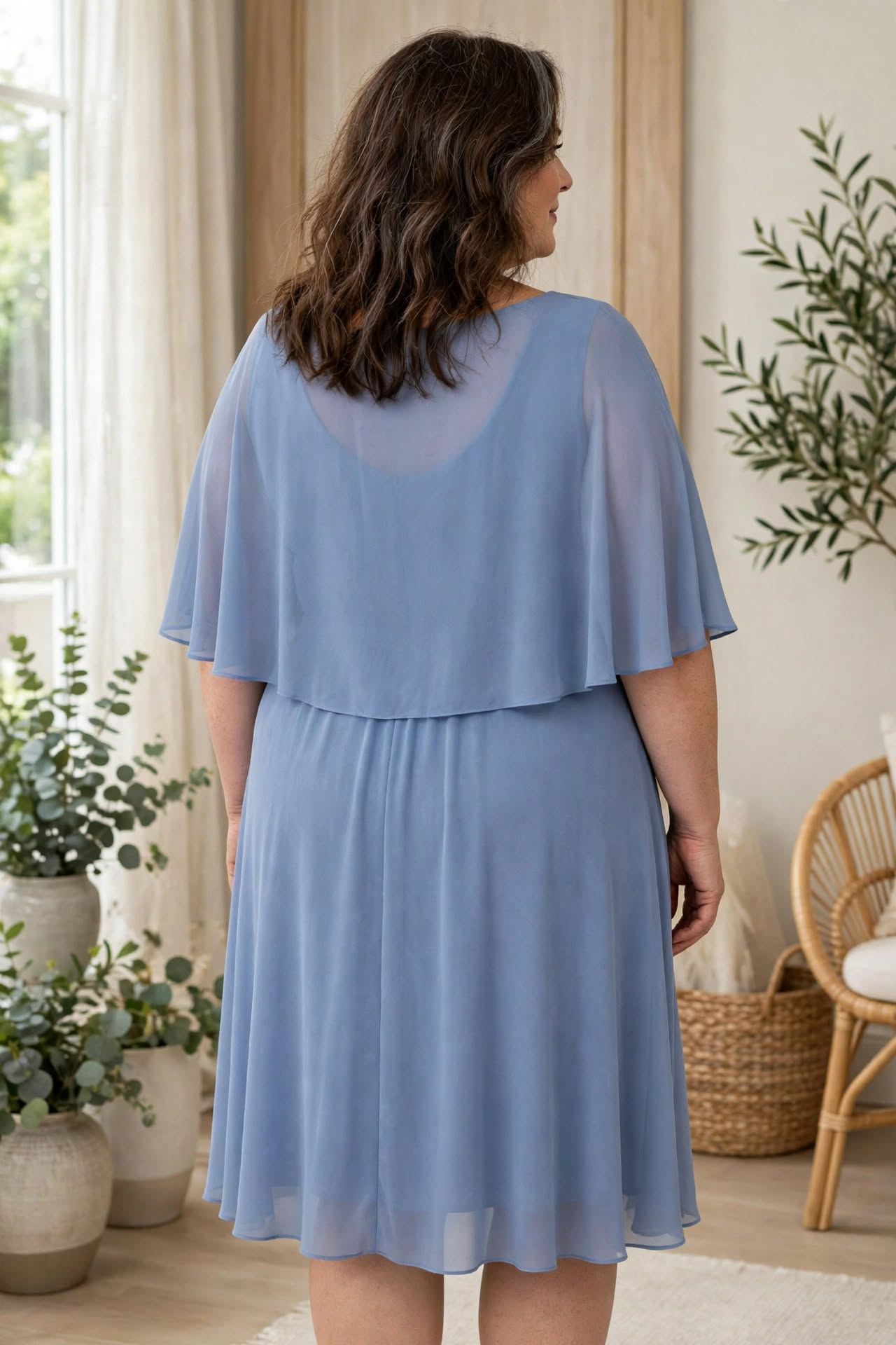Rochie Ocazie Mărimi Mari Bleu